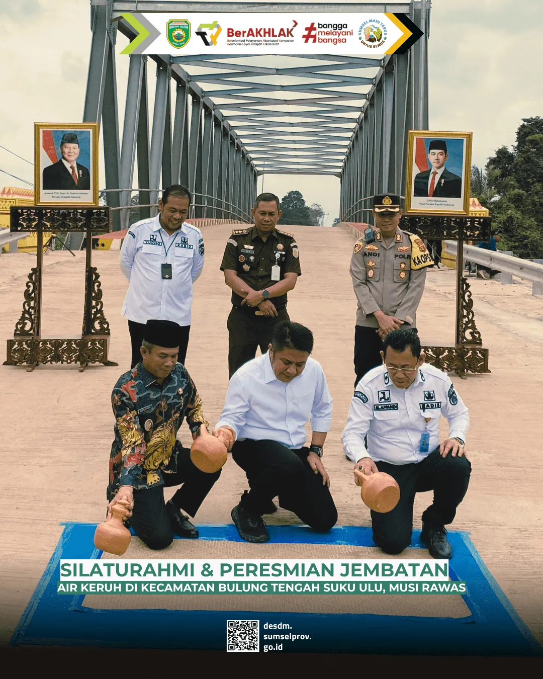Silaturahmi &amp; Peresmian Jembatan Air Keruh di Kecamatan Bulung Tengah Suku Ulu, Musi Rawas