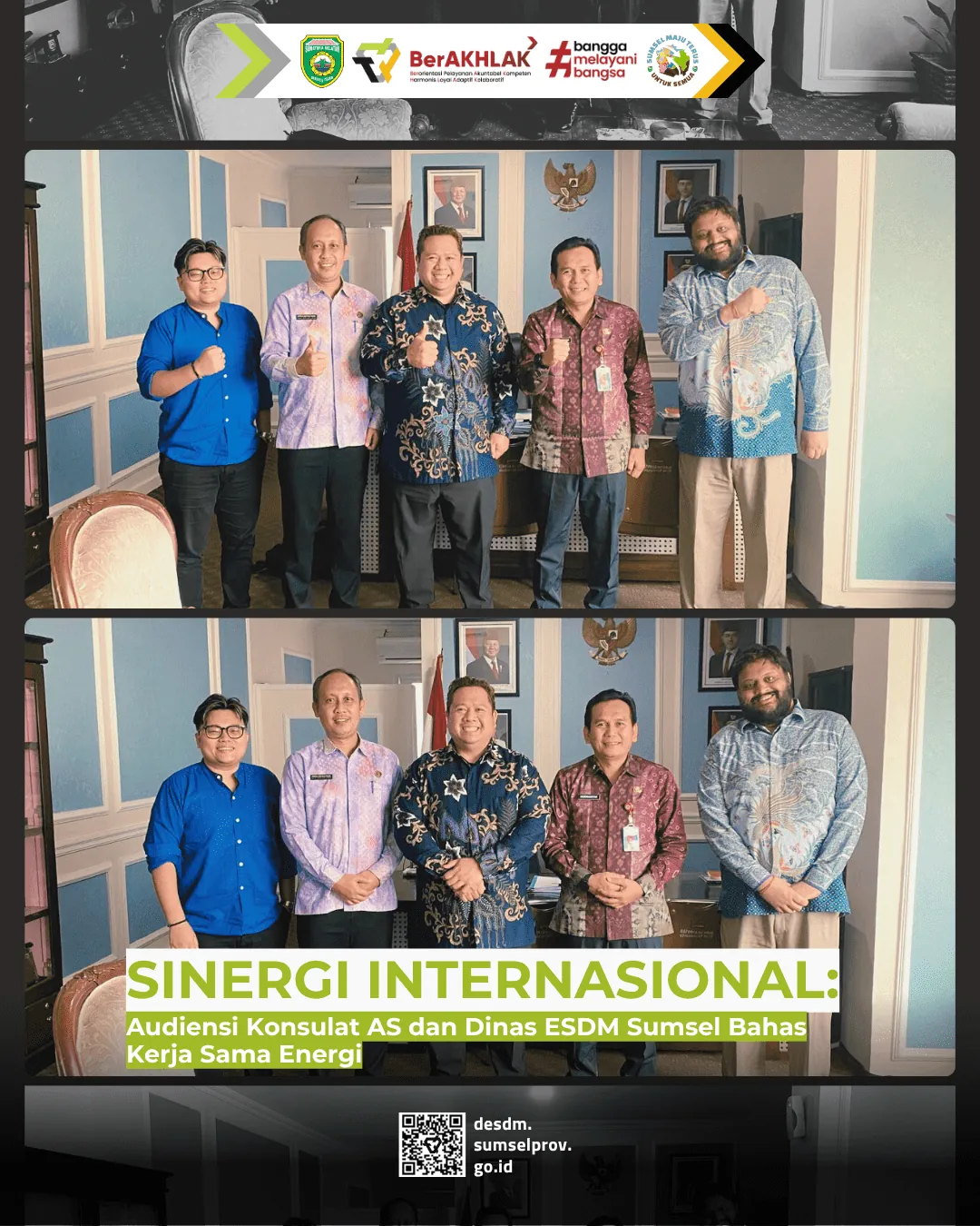 Sinergi Internasional: Audiensi Konsulat AS dan Dinas ESDM Sumsel Bahas Kerja Sama Energi