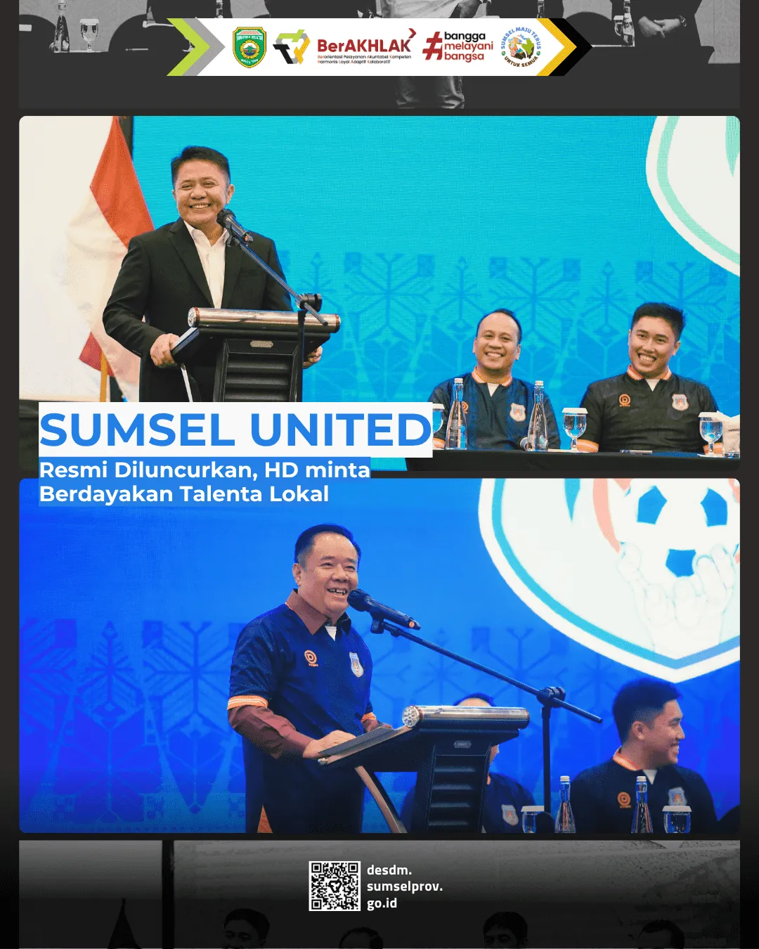 Sumsel United Resmi Diluncurkan, HD minta Berdayakan Talenta Lokal